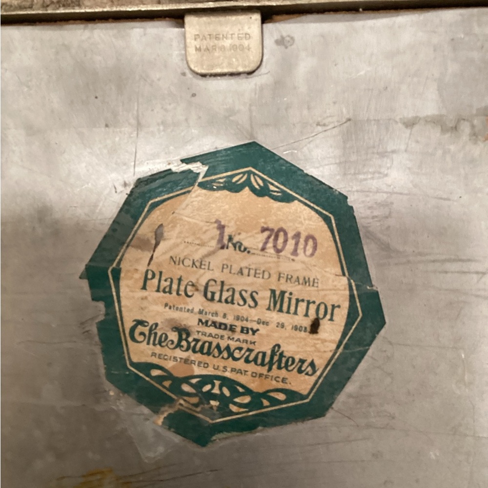 Antique Brasscrafters Framed Mirror circa 1905 Barbers Mirror M OFFERS - Picture 3 of 11